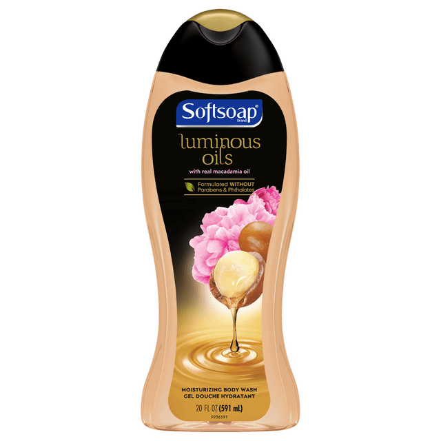 Softsoap Moisturizing Body Wash, Luminous Oils Macadamia Oil & Peony, 591 mL