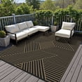 thumbnail image 1 of DEORAB Outdoor Rug Reversible 6x9' Patio Rug,Clearance Outside Plastic Waterproof Mat,Fordable Floor Rug for Patio, Camping, RV, Deck, Porch, Balcony, Backyard, black&brown, 1 of 6