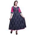 thumbnail image 1 of Bimba Anarkali Long à Imprimé pour Femmes Tunique Ethnique Indienne Décontractée, 1 of 6