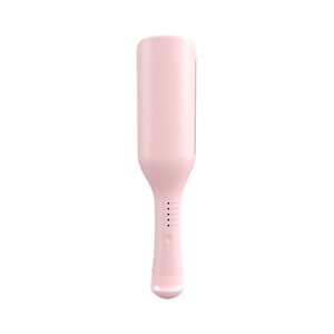 FSTDelivery 1.25 inch Curling Iron Hair Crimper Waver - Plage Waves Curling Wand, Ionic Deep Waver Hair Curler Outil avec céramique 2 Barrel pour femmes, double tension, anti-calcaire, facile à utiliser, rose