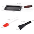 thumbnail image 3 of PEONAVET Bbq Plate Cheese Baking Pan With Wood Handle Kitchen Gadgets Non-stick BBQ Pan, 3 of 8