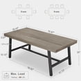 thumbnail image 2 of 70.87" Industrial Style Dining Table for 6-8 with Sturdy Metal Frame and Wooden Top, Large Kitchen and Dining Room Table Computer Office Desk, Writing Desk Computer Table Workstation for Home Office, 2 of 9
