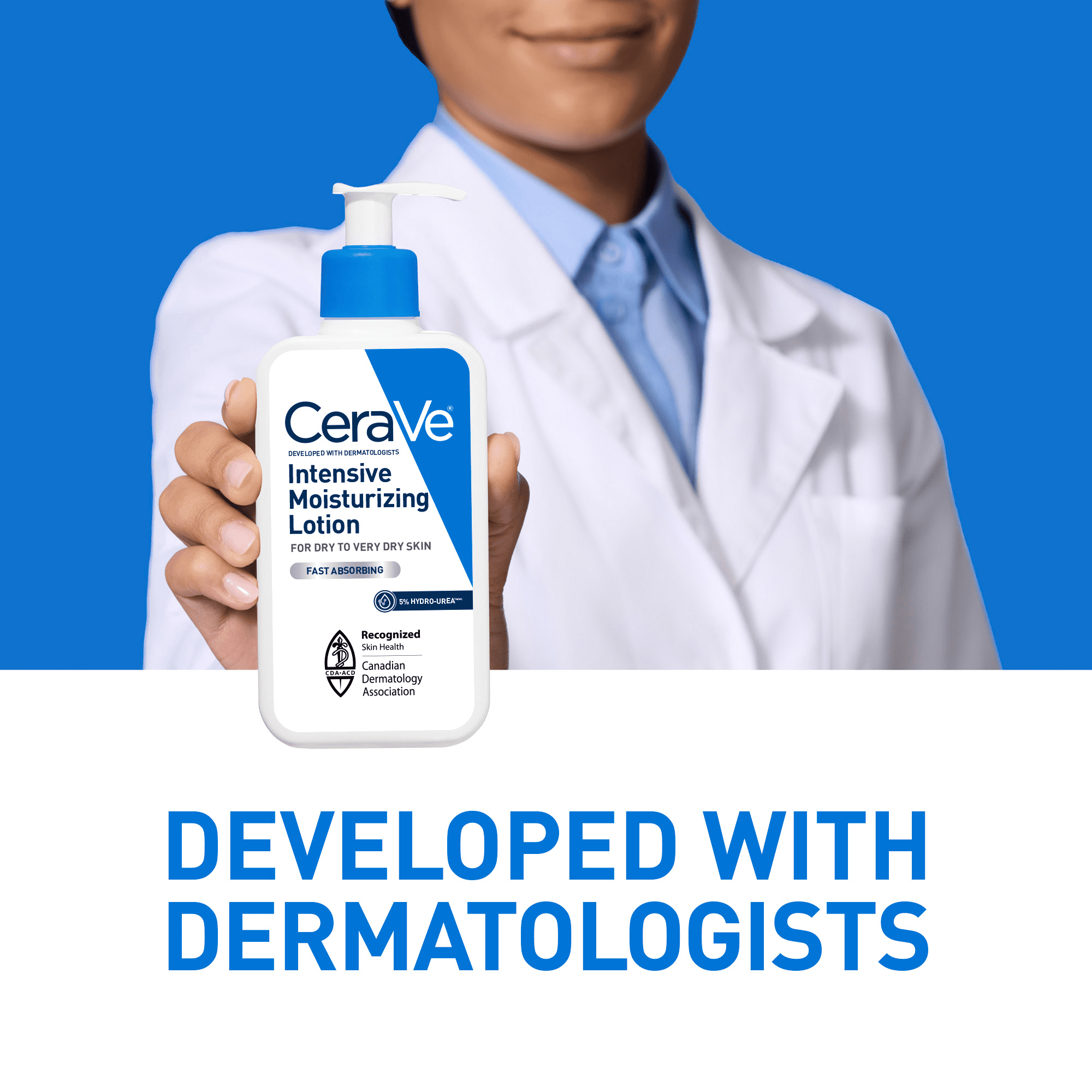 CeraVe Lotion Hydratante Intensive, Lotion à 5 % d'Hydro-urée avec des Céramides pour Peau Sèche et Qui Démange, 473mL