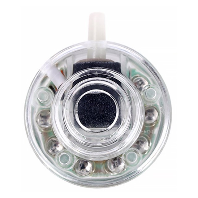1Pcs Aquarium Bubbler Lighting Transparent Plastic 4x1.8in