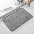 thumbnail image 3 of Yhmxh Bathroom Rugs 1pc Memory Foam Bath Rug Embossed Bathroom Mat Water Absorbent And Washable Bath Rugs, Non-Slip, Thick, Soft And Comfortable Carpet For Show Living Room Rug Bath Mat, 3 of 5