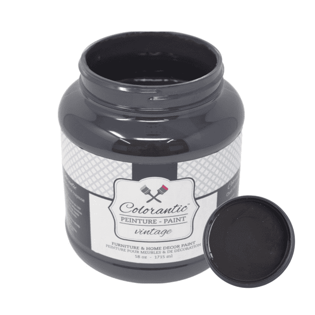 Colorantic | NIGHT Chalk Paint Based for Furniture DIY - DARK BLACK - 58 oz