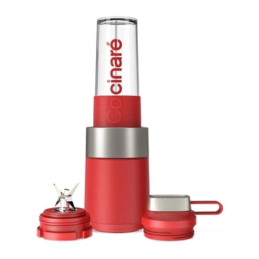 Cocinare 1100W Portable Smoothie Blender, 16oz Cup for Smoothies, Shakes, Frozen Fruit, Ice, Nuts (Red)