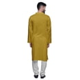 thumbnail image 3 of Atasi Ensemble Kurta en Coton pour Hommes Designer Décontracté Kurta Pyjama Uni, 3 of 5