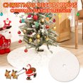thumbnail image 2 of XZNGL Christmas Tree Skirt Gold Feather Style White Mall Christmas Tree Decoration, 2 of 9