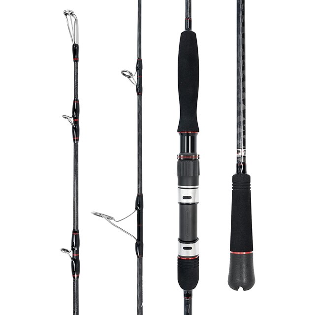 BLUEWING Spinning Rods Fishing Rod 1 Piece Fishing Pole with SIC K-series Guides and Stainless Steel Frame for Inshore Fishing, Bottom Fishing, Jigging, Offshore Fishing, 5'6"
