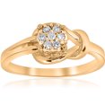 thumbnail image 1 of Bague Nœud en Or Jaune 14 K avec Diamant, 1 of 3