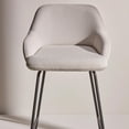 thumbnail image 3 of Bouclair Cream Fabric and Metal Counter Stool, 3 of 10