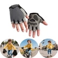 thumbnail image 2 of Kids Half Finger Sports Gloves for Outdoor Cycling Exercise Riding Biking Climbing and Active Play, 2 of 3