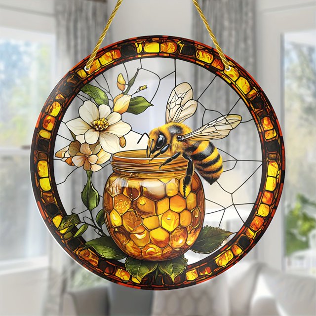 Themed Acrylic Hanging Ornament – Stained Glass Style Decor For Home & Garden