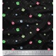 thumbnail image 1 of Soimoi Poly Georgette Fabric Star & Planet Galaxy Print Fabric by The Yard 52 Inch Wide, 1 of 3
