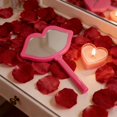 thumbnail image 2 of Hot Pink Hot Pink Lip Shape Handheld Makeup Mirror Portable For Purse Travel Cosmetic Touch Up 6.29X4.72 Inches, 2 of 6