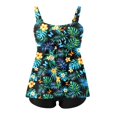 thumbnail image 4 of Riforla Swimsuits for Women Plus Size Tankini Swim Top with Supportive Underwire Adjustable Straps Print or Solid Color Swimming Suits for Women Blue2 XXL, 4 of 4