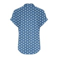 thumbnail image 3 of fatyb Womens Printed V Neck Tops Short Sleeve Button V Neck Tshirts Lightweight Summer Beach Blouses, 3 of 5