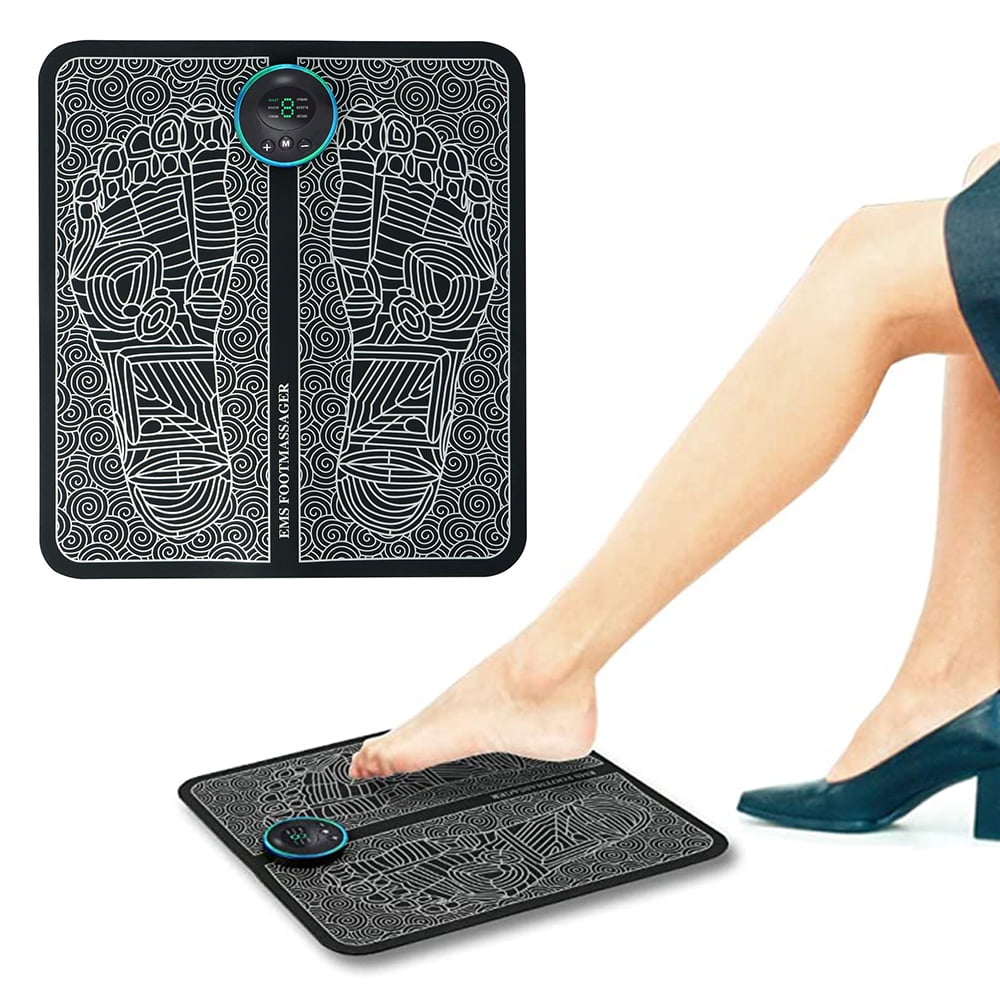 EMS Foot Massager- EMS & TENS Foot Circulation Device, Improves Circulation, Relieve Feet and Legs Pain