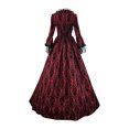 thumbnail image 4 of Penkiiy Robe Victorienne pour Femmes Robe Médiévale Renaissance des Années 1800 Corset Manches Évasées Robe Vintage Robe de Cocktail Robe de Bal 5TG Rouge, 4 of 4