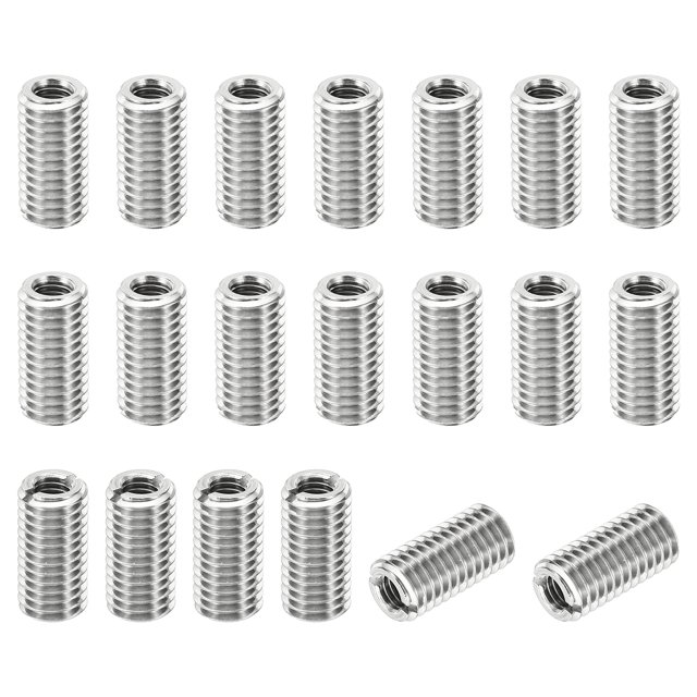 Unique Bargains Adaptateurs de Filetage Manchon Réducteur Écrou 20 Pcs M10x1.5 Mâle à M6x1 Femelle Réparation Insert Écrou 20mm