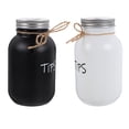 thumbnail image 4 of 2pcs Glass Mason Jars Tips Storage Jar Money Saving Pot Small Coin Tips Container, 4 of 9