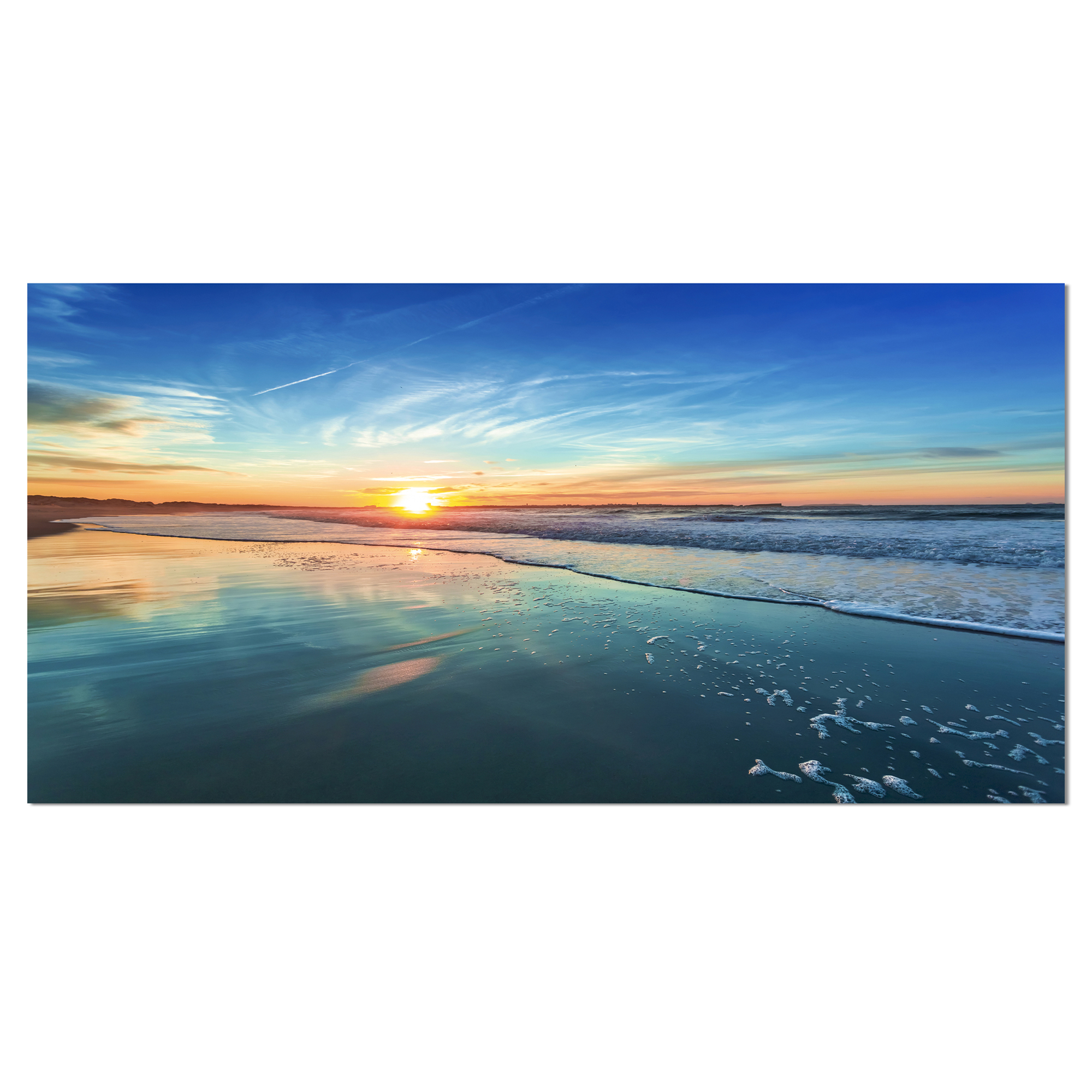 Tableau mural imprimée sur toile Design Art la mer et soleil