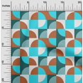 thumbnail image 2 of oneOone Cotton Flex Turquoise Blue Fabric Geometric Sewing Craft Projects Fabric Prints By Yard 40 Inch Wide, 2 of 4