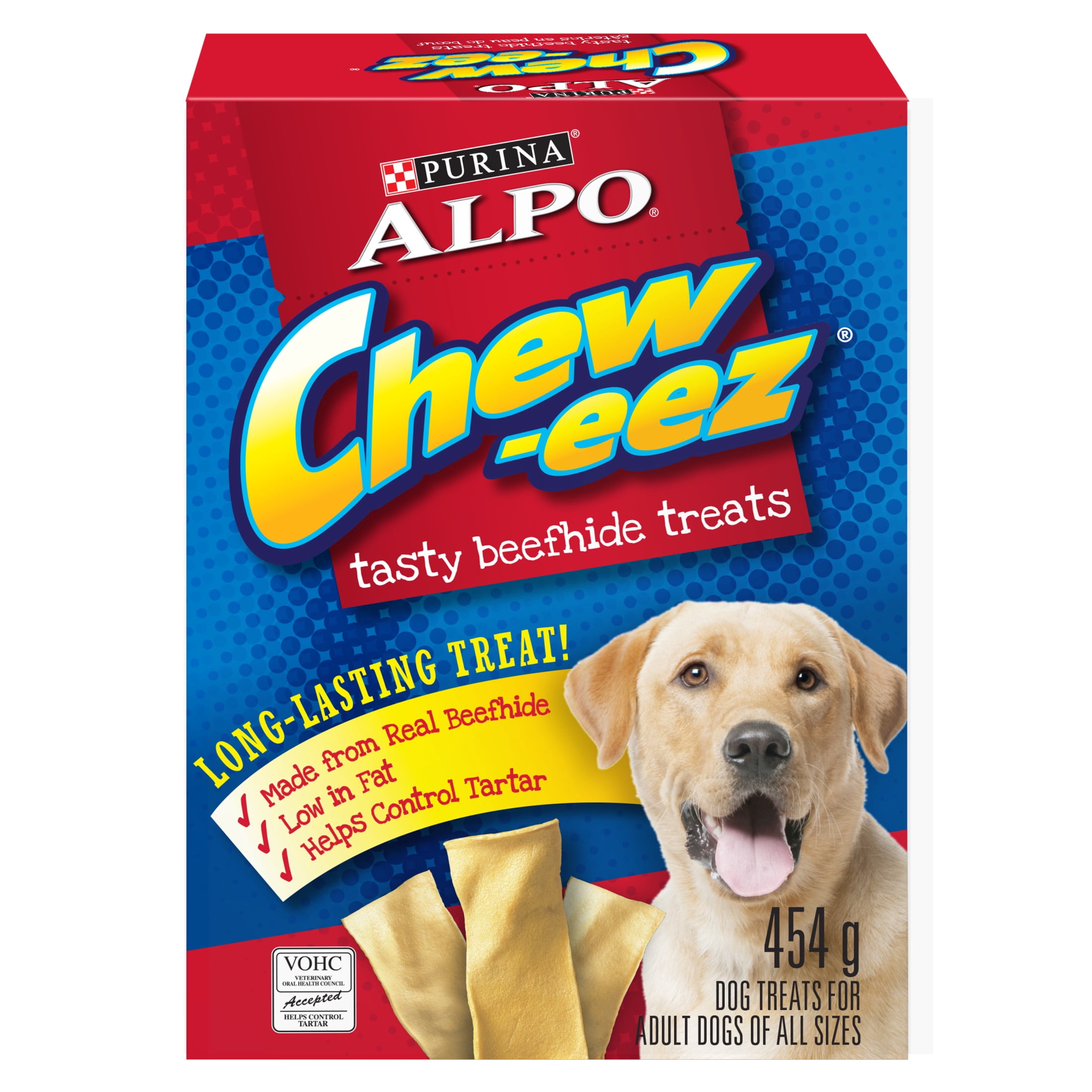 ALPO Chew-eez Tasty Beefhide, Dog Treats 454 g