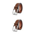 thumbnail image 4 of mmirethe Ceinture Intemporelle pour Hommes pour Jeans et Costumes avec Boucle Décontractée Tressée Extensible en PU Résistante à l'Usure Marron 120cm 2Ensemble, 4 of 6