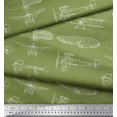 thumbnail image 3 of Soimoi Viscose Chiffon Fabric Check & Airplane Transport Fabric Prints by Yard 42 Inch Wide, 3 of 3