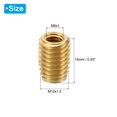 thumbnail image 2 of Unique Bargains Brass Threaded Repair Insert Nut, 10 Pcs M10x1.5 to M6x1 Thread Sleeve Reducing Nut Screw Reducer 14mm, 2 of 7