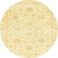 thumbnail image 1 of Ahgly Company Indoor Round Abstract Sun Yellow Oriental Area Rugs, 4' Round, 1 of 6