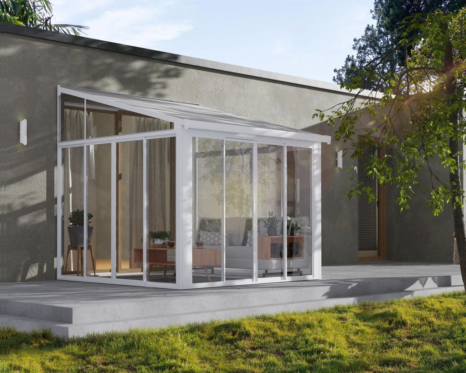 CANOPIA par PALRAM SanRemo Solarium, enceinte de patio et solarium 10 pi x - Blanc