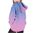 thumbnail image 2 of MIASHUI Girls Sweatshirt Tops Gradient Long Sleeve Oversized Hoodies Pullover,Sky Blue,9-10 Years, 2 of 7