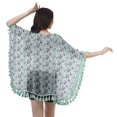thumbnail image 4 of Moomaya Cache-Maillots pour Femmes Imprimé Kimono Manches à Franges Boléro, 4 of 5