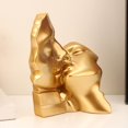 thumbnail image 3 of GUOOL Sculpté en Résine Sculpture rs Figurines Artisanat Statue Abstraite dans la Collection Couple Or, 3 of 9