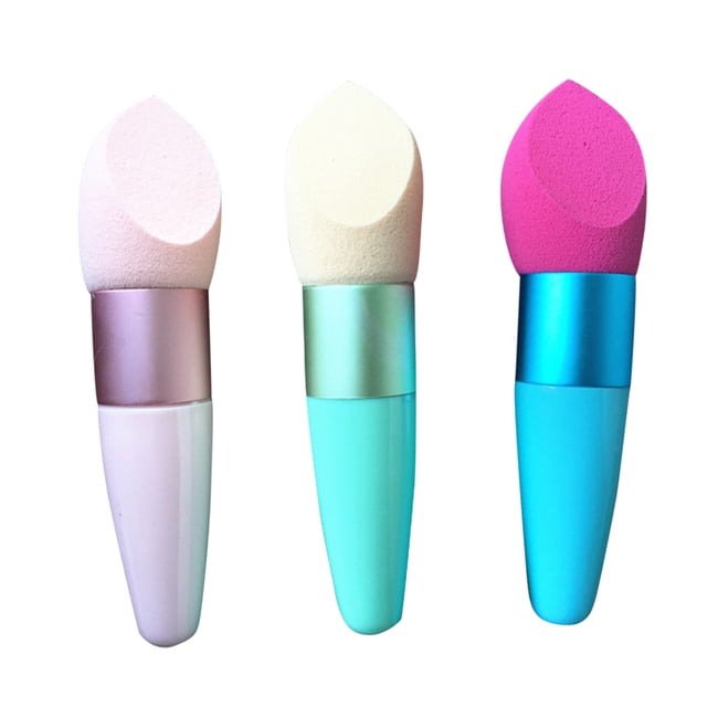 MasteelfCA Handle Mushroom Head Makeup Flash Foundation -corrector Sponge Cosmetic Puff for Women (Random Color)