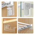 thumbnail image 4 of 6/8pcs Shelf Support Free\-punching Removable Rack Pegs Plastic Wardrobe Partition Brackets Cabinet for Bathroom Bedroom Type 2  4pcs, 4 of 9