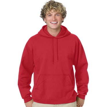 Hanes Mens ComfortBlend EcoSmart Pullover Hoodie Sweatshirt, 3XL, Deep Red