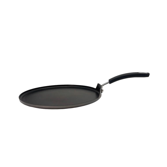 Starfrit La Forge Classic Flat Tava 12-inch Pan - Forged Aluminum - Non-stick surface - Riveted Handle - Great for pancakes, nann, chapatis