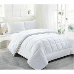 Legacy Decor Down Alternative King Size Comforter, Hypoallergenic Anti-dust Mite Anti-bacterial, White Color
