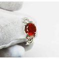 thumbnail image 5 of 925 Silver Certified 5ct Garnet Handmade Engaent Statement Ring For HerUS6, 5 of 5