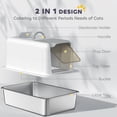 thumbnail image 4 of PawHut Stainless Steel Cat Litter Box w/ Removable Lid & Scoop, White, 4 of 10