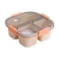 thumbnail image 2 of Rbaofujie Kids Bento Bento Lunch Box Lunch Box for Office Workers Microwave Oven Heating Special Bento Box Partition Type with Rice Lunch Box Fresh-Keeping Box Food Grade Food Storage, 2 of 7