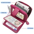 thumbnail image 3 of Credit Card Case Rfid Protection Card Holder Wallet Women Leather With 12 Cards 4 Id Windows & 2 Money Coin Pocket Compartments Wallet Women Small Wallet Women, 3 of 7