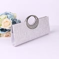 thumbnail image 3 of Lubelski Women Luxury Rhinestone Satin Pleated Evening Bag Party Clutch Purse Handbag, 3 of 7