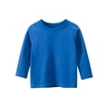 thumbnail image 1 of MIASHUI Kids Tops Toddler Girls Boys Basic Tee Long Sleeve Solid Color Undershirt,Blue,1-2 Years, 1 of 2