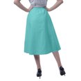 thumbnail image 4 of Moomaya Womens Below Knee Length A-Line Skirt Front Button Casual Skirt w/ Pockets, 4 of 6