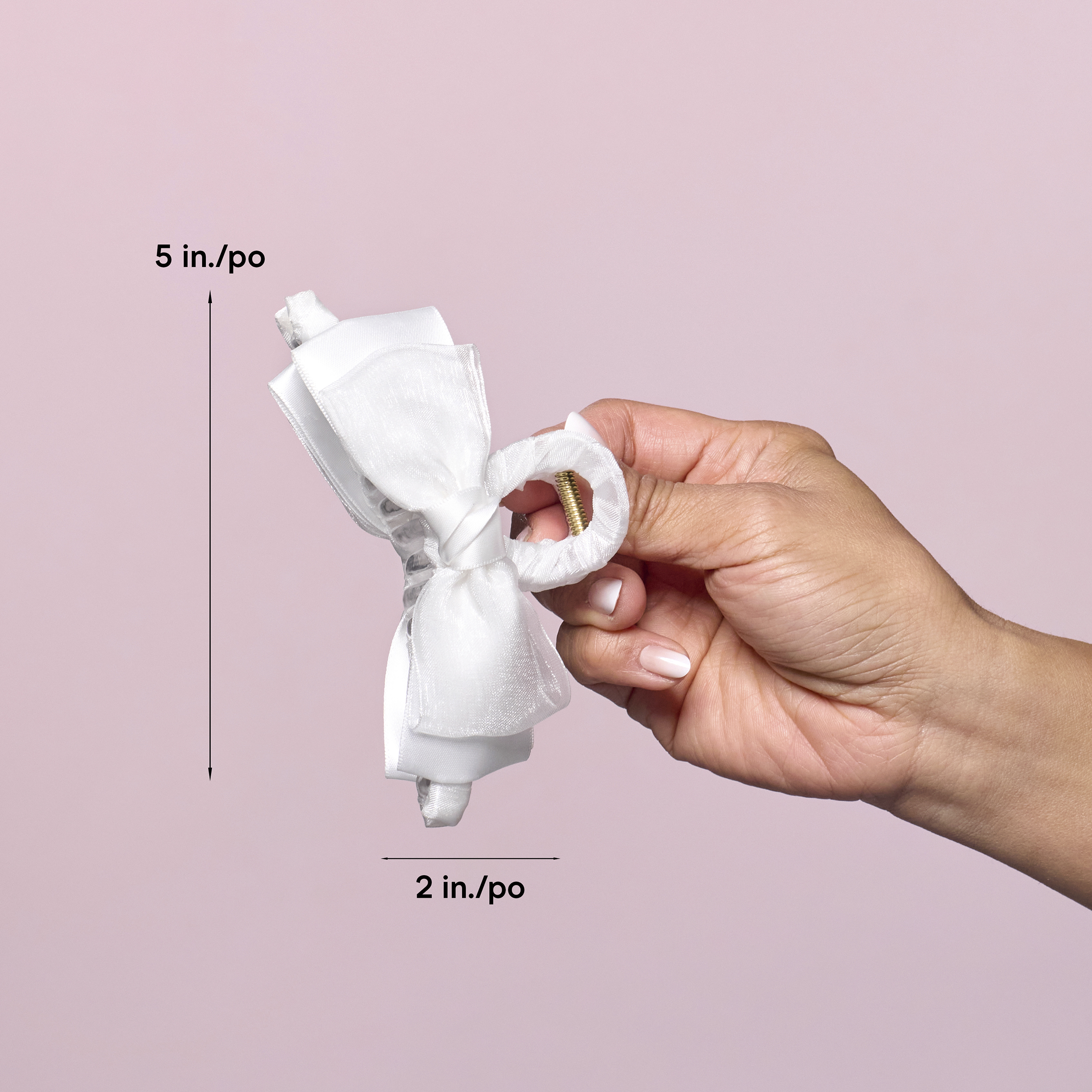 Scunci 1 Pk Bow Claw Clip, Fabric Bow Hair Claw for Elegant Styling